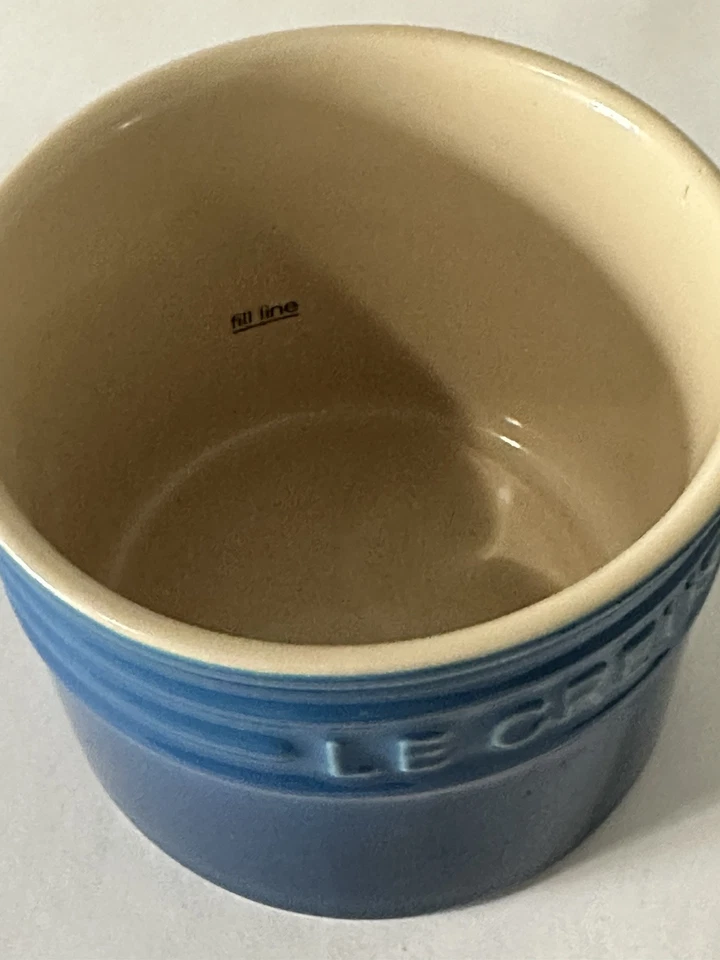 Le Creuset Butter Bell Keeper Cobalt Blue Enamel Stoneware NO LID 11-46 - Image 2 of 4