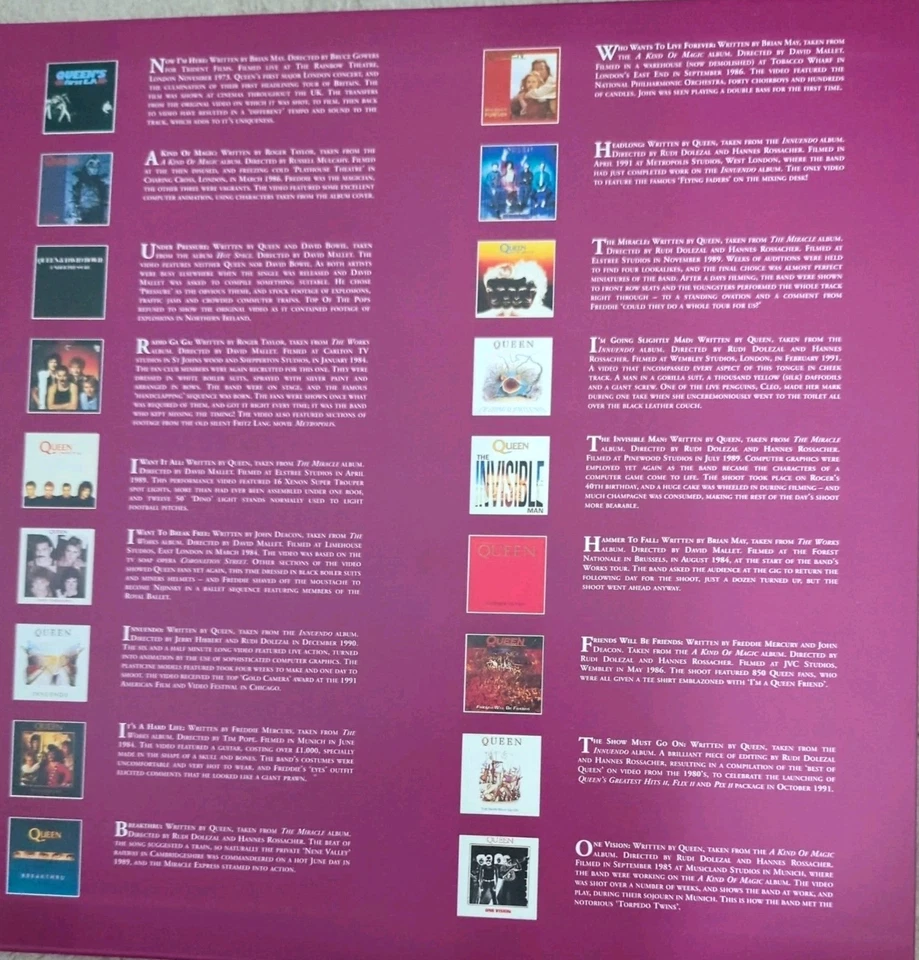 Queen Greatest Flix I & II ,  LASERDISC RARE - Image 4 of 4