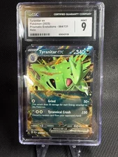 Tyranitar EX 064/131 Sv: Prismatic Evolutions Holo CGC 9 Mint