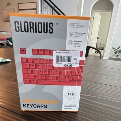 Glorious GPBT Basics Revive Red Keycaps Set Compatible with Mechanical Keyboards