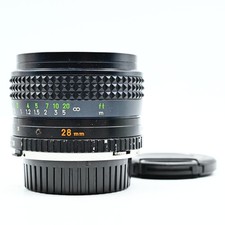 NEAR MINT w/ Hood Minolta MC W.Rokkor-SG 28mm f/3.5 Wide Angle MF Lens Japan