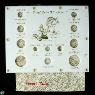 Capital Plastics 4606 United States Gold Coins Type Set Holder White w box