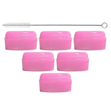 Replacement Baby Bottle Nipple Ring Collars w/Cleaning Brush for Dr. Browns