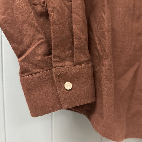 Panhandle Slim Western Shirt Kids Youth L Brown Graphic Print Pearl Snap Rodeo - Picture 3 of 10