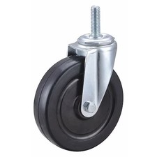 Swivel Stem Caster, Rubber, 5 In., 200 Lb.,  32J971