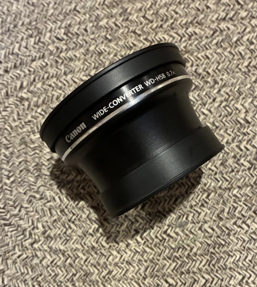 Lente conversor ampla Canon WD-H58W 0.7x câmera grande conversor Japão Vintage Inc. - Imagem 3 de 4