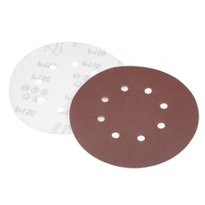 10Pcs 7" 8 Hole Hook Loop Sanding Disc 150 Grit Flocking Sandpaper Sander Paper