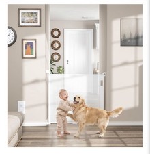 Retractable Baby Gate 55 in. Wide 33 in. Tall Safety Gate for Dogs and Toddlers
