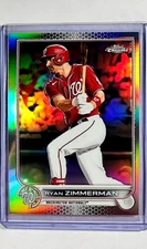 2022 Topps Chrome Refractor #108 Ryan Zimmerman Washington Nationals Card