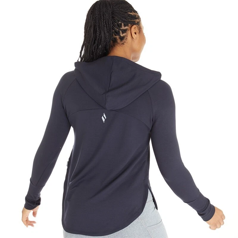 Skechers hoodie womens sales black
