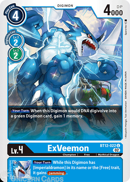 BT12-022 ExVeemon :: Uncommon Digimon Card :: BT12: Across Time ::
