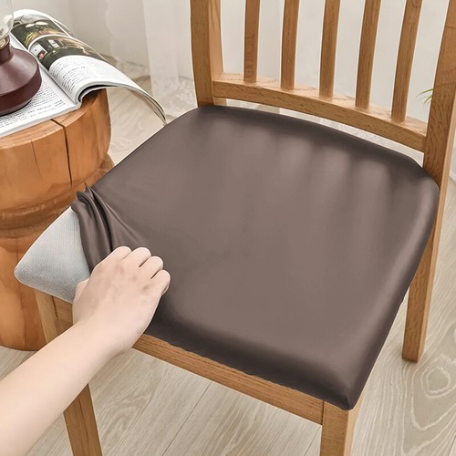Leather Stetch Dining Chair Seat Covers Waterproof Universal Seat Slip Covers US - Picture 15 of 17