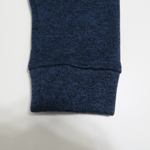 Eddie Bauer 1/4 Snap Pullover Sweater Mens M Blue Heathered Long Sleeve Knit - Picture 3 of 13