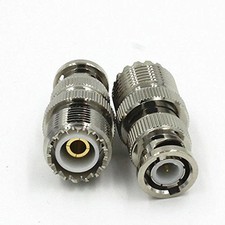 2pcs UHF Female SO239 SO-239 Jack to BNC Male Plug RF Coaxial Adapter Connector