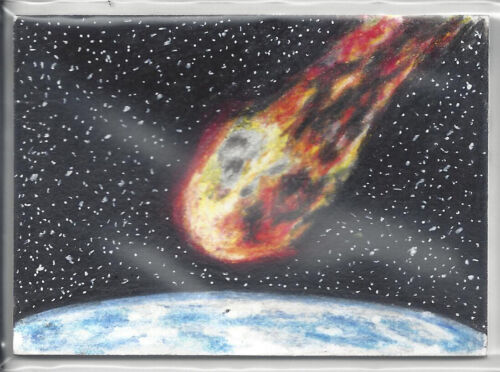 2018 Viceroy Cards Space Series 2 Sketch Card by Clara Bujtor of Asteroid - Picture 1 of 3