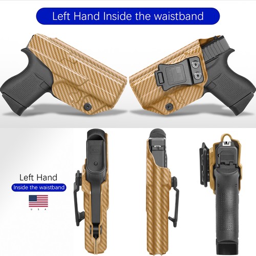 IWB KYDEX Holster Fits Glock 43/43X & Glock 43X MOS Pistol Adjustable Cant - Picture 24 of 44