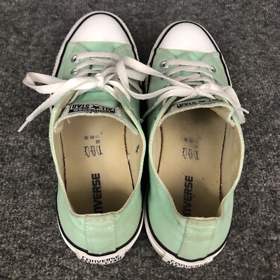 Converse All Star Mint Green Canvas Low Top Shoes Mens 8 Womens 10