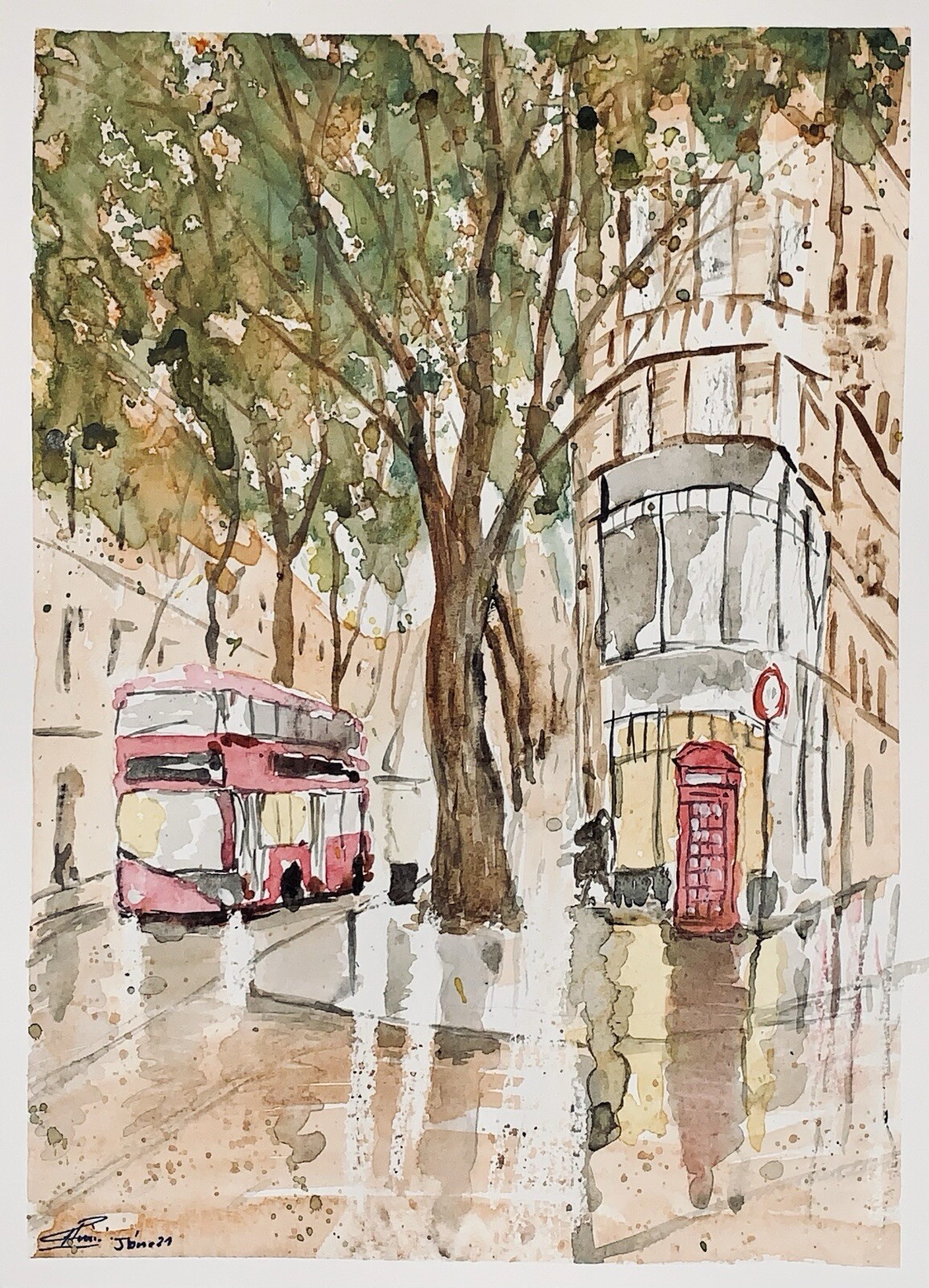 Originale Aquarelle Bild | Malerei Kunst, Artwork. Watercolor painting, Geschenk