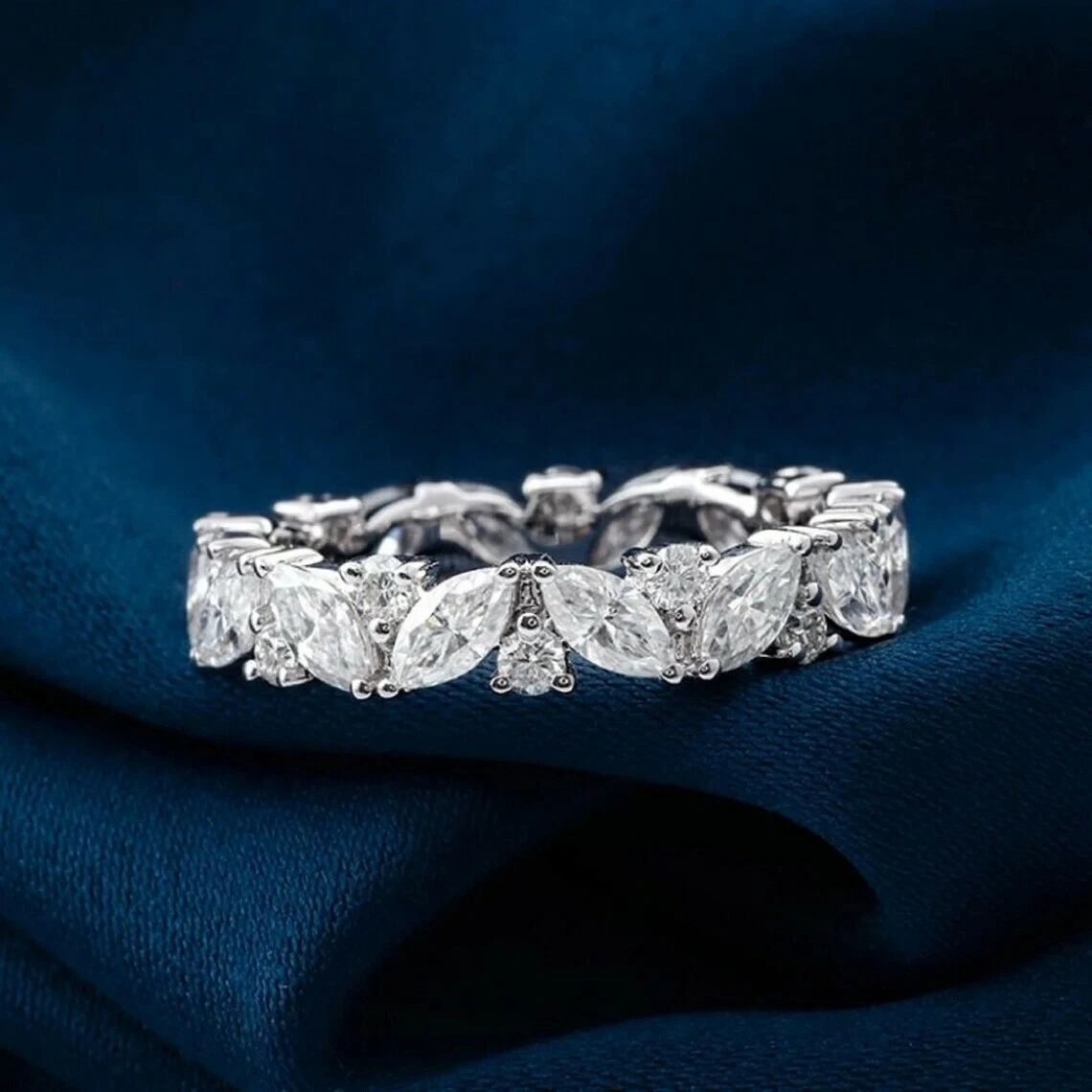 Wedding band marquise shop and round