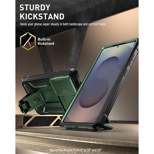 For Galaxy S25 Ultra 5G Case Built in Screen With Slide Camera Cover Green - Picture 7 of 7