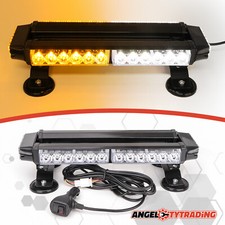 14.5 Magnetic Strobe Light Bar Led Amber White Double Side Emergency Warning 14.5 Magnetic Strobe Light Bar Led Amber White Double Side Emergency Warning