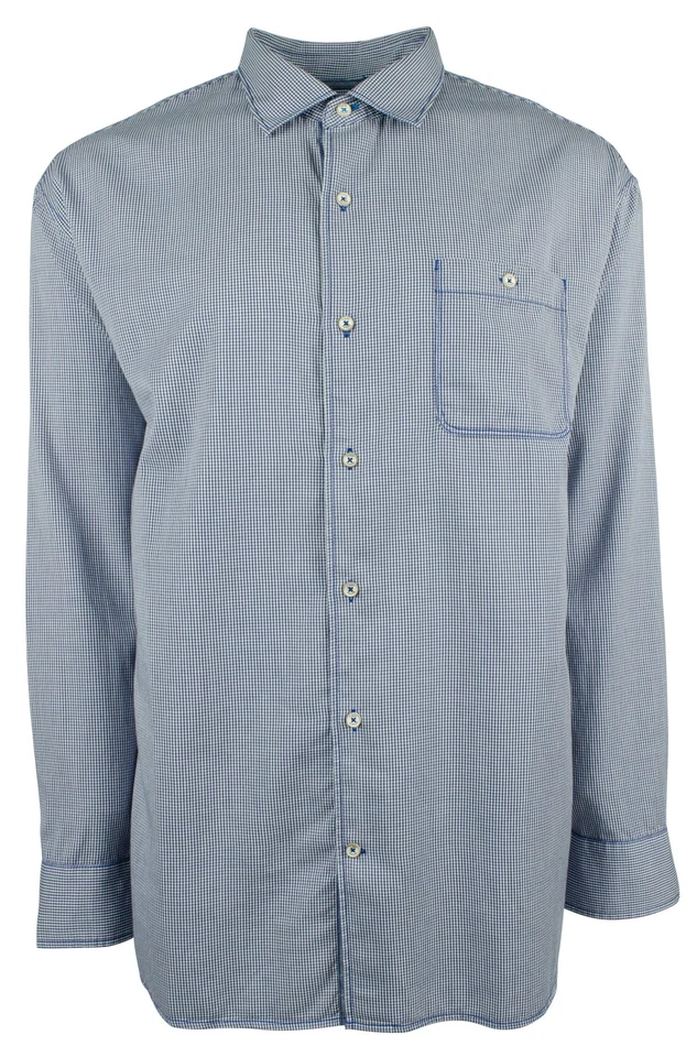 Camisa abotonada Tommy Bahama manga larga a cuadros grandes y altos para hombre Foto 4 de 4