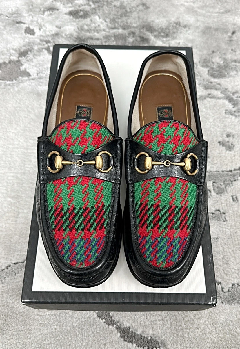 Red Plaid Gucci Loafers size 14 never worn Gucci - Gallipoli Appliquéd Tartan Tweed Loafers - Men - Red  main image 4