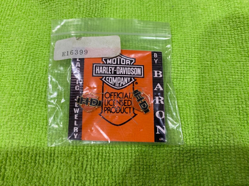 HARLEY DAVIDSON BAR AND SHIELD STUD EARRINGS eBay