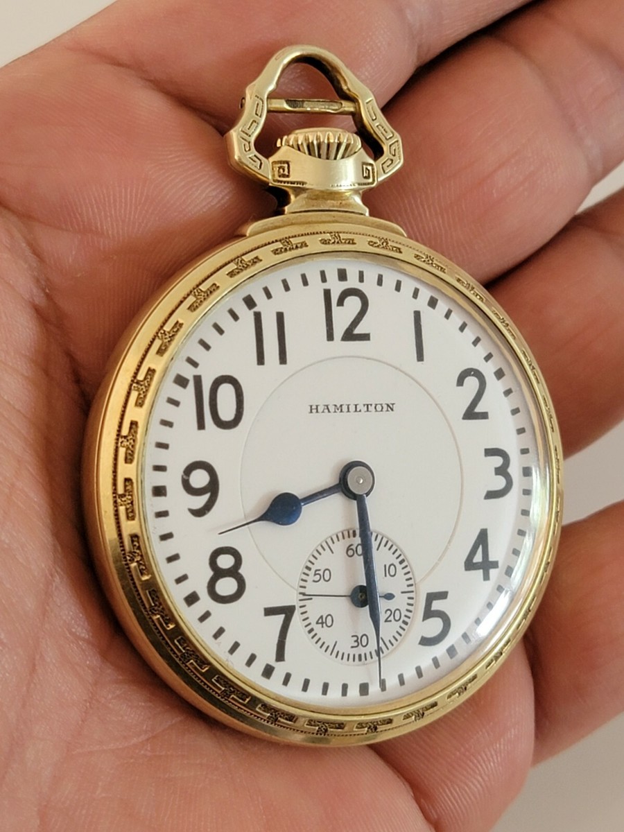 Hamilton 21J 992 Double Roller Railroad Pocket Watch | eBay