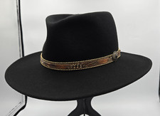 Dorfman Pacific Stockton California Brown Wool feather band XL Hat