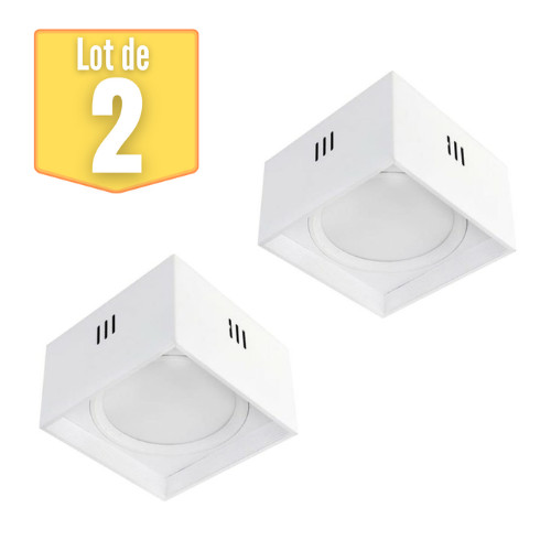 Plafonnier LED carré 10W pour remplacer les spots sombres des petits espaces