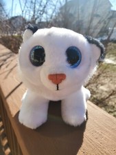 Ty beanie babies tundra the white spripped tiger beanie plush