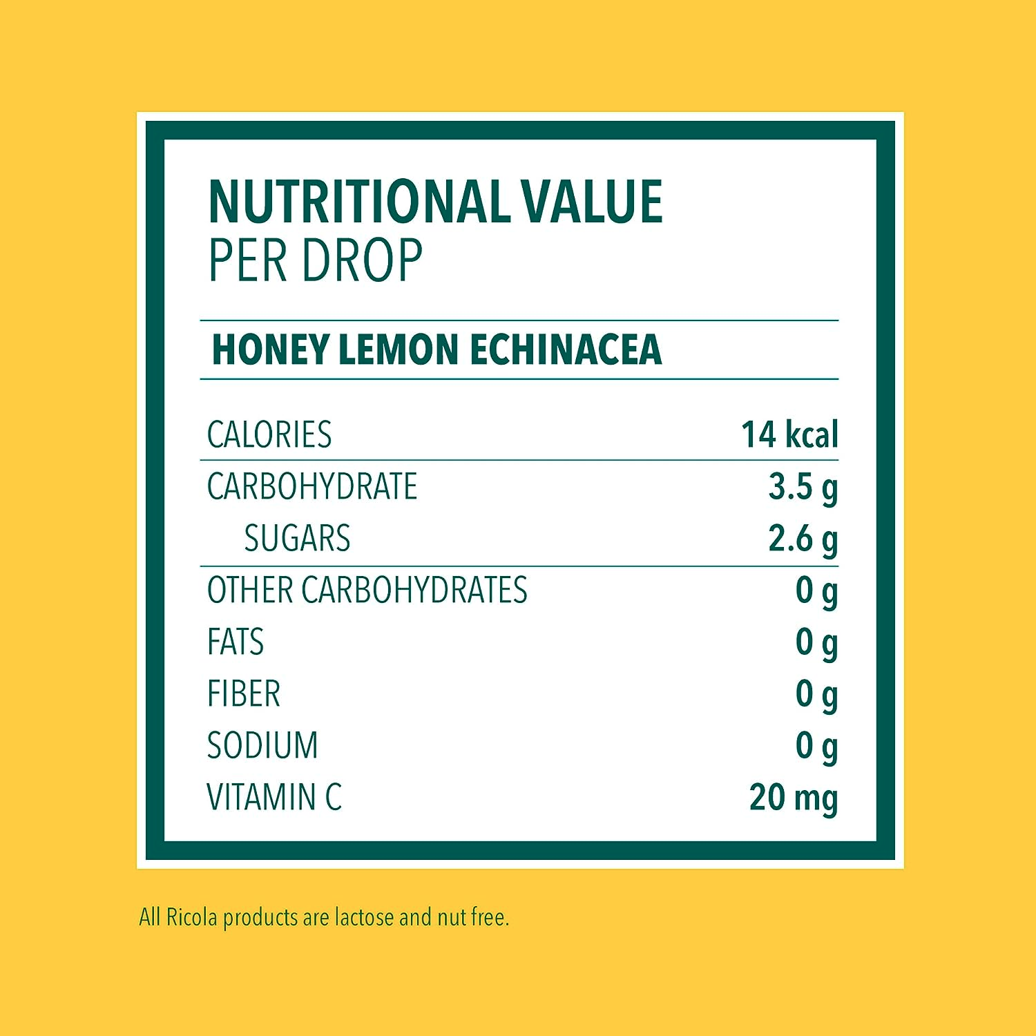 Ricola Cough Drops Honey Lemon Echinacea Bulk Box 125 Individual