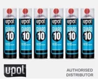 6 x U-POL GUARD #10 Gravi Guard Stone Chip 450ml Aerosol Black Stone Chip UPOL