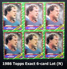 Brad Benson 1986 Topps Exact 6-Card Lot (P) #'s 146
