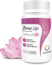 NutraBlast Boric Acid Vaginal Suppositories - 100% Pure Made in USA (30 count)