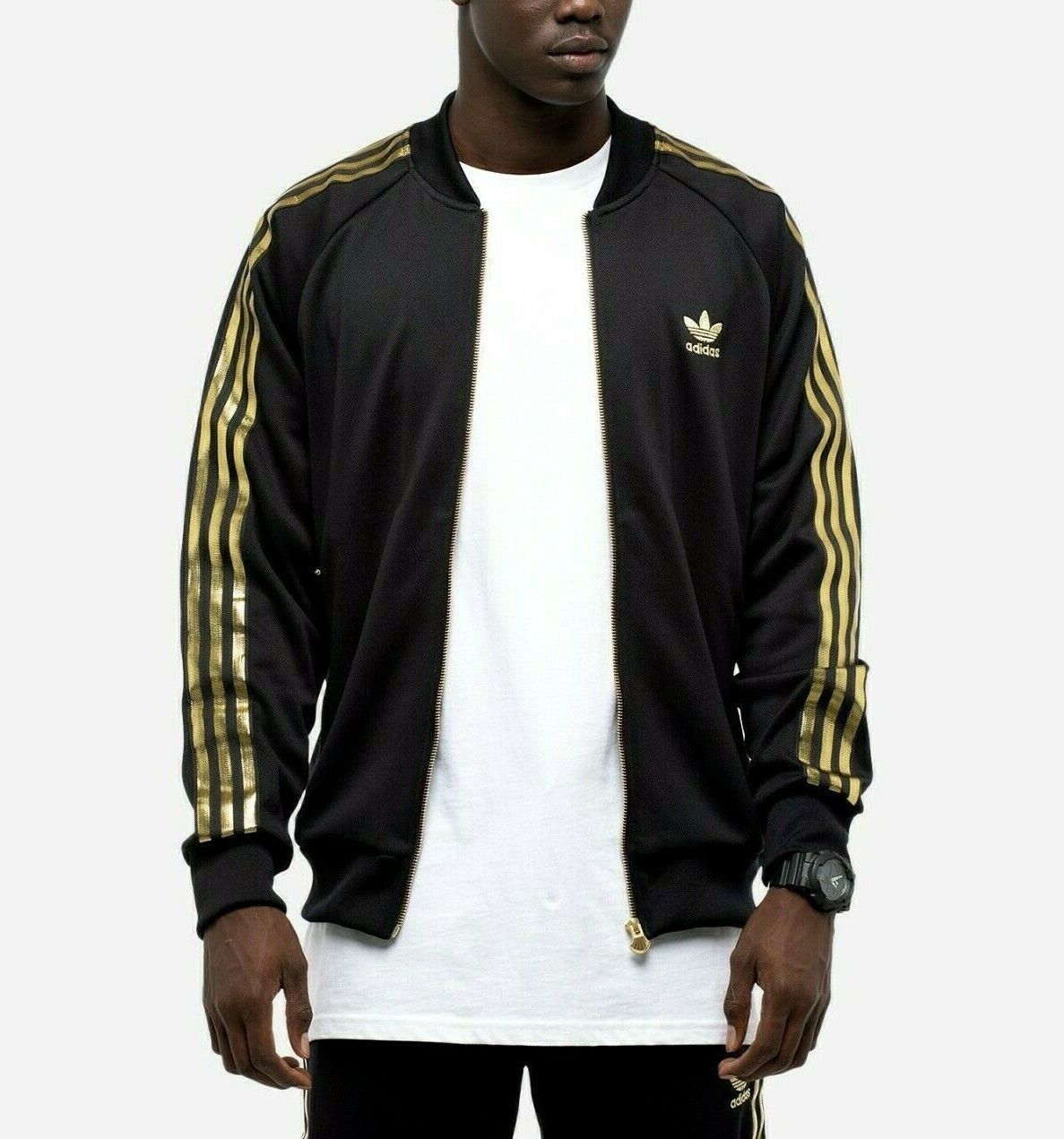 bekendtskab Merchandiser at forstå LG adidas OG Men&#039;s 50th Anniv SUPERSTAR TRACKSUIT Black / 24K Gold  LAST1 | eBay