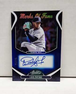 LUIS PATINO 2022 Absolute Marks of Fame BLUE ~ Padres ~ AUTO #' d /75