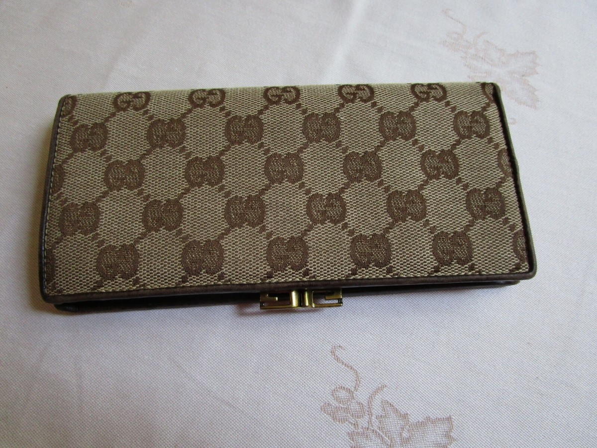 24AW new/GUCCI GGレザートリムウォレット Wallet Brown Zip around wallet with bamboo in brown leather | GUCCI® GR