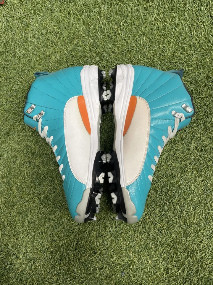 Air Jordan 12 Retro MCS CUSTOM "MIAMI DOLPHINS" [625219-001] SIZE 12.5 NK387 - Image 3 of 4