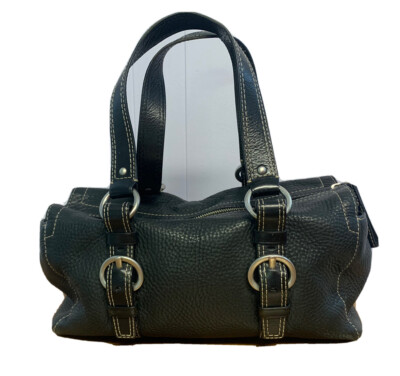 Coach Chelsea Satchel - Black - Soft Pebble Leather Zip | eBay