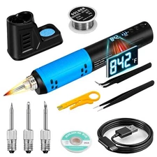 YesRight Cordless Soldering Iron Kit with Digital Display & 3 Tips