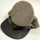 CIVIL WAR CS CSA CONFEDERATE  JEAN WOOL BUMMER KEPI FORAGE CAP HAT-2XLARGE