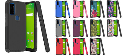 FOR Cricket Dream 5G / AT&T Radiant Max 5G 6.8'' ShockProof Hybrid Case Cover 