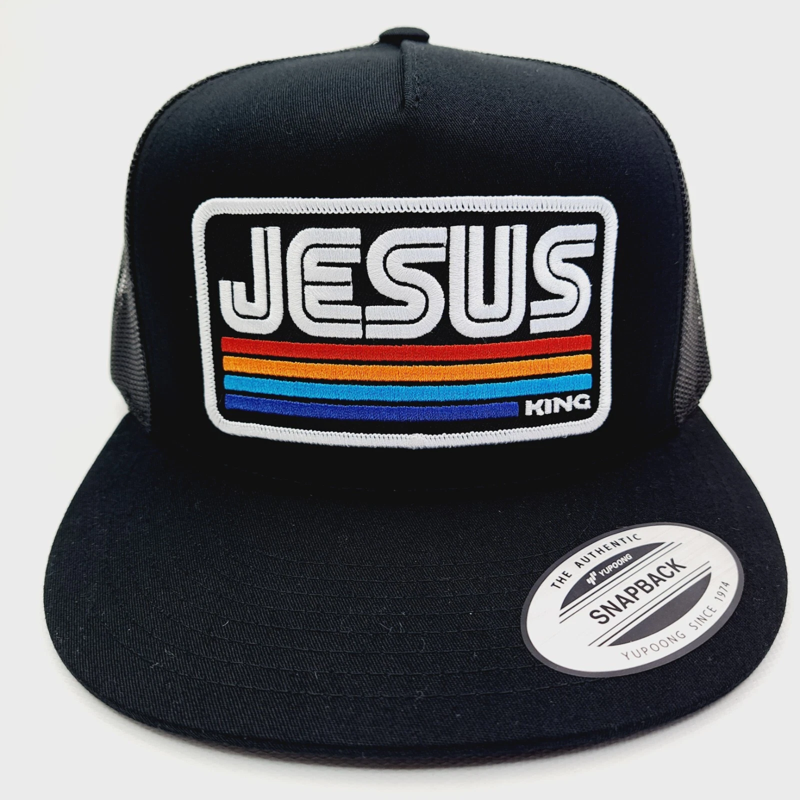 Jesus Christ King Embroidered Patch Mesh Flat Bill Snapback Hat Cap
Opens in a new window or tab