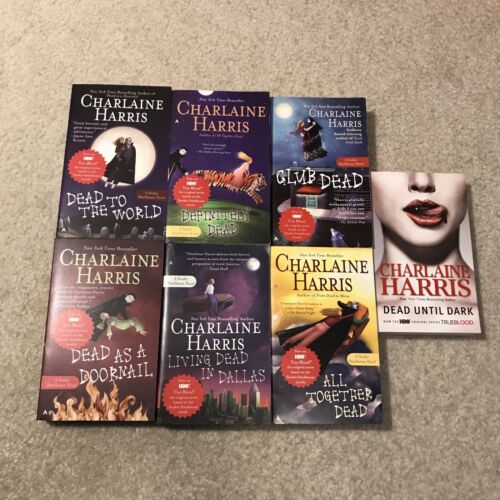 True Blood Set of 7 Paperback Novel Books Charlaine Harris Sookie Stackhouse - Picture 1 of 12
