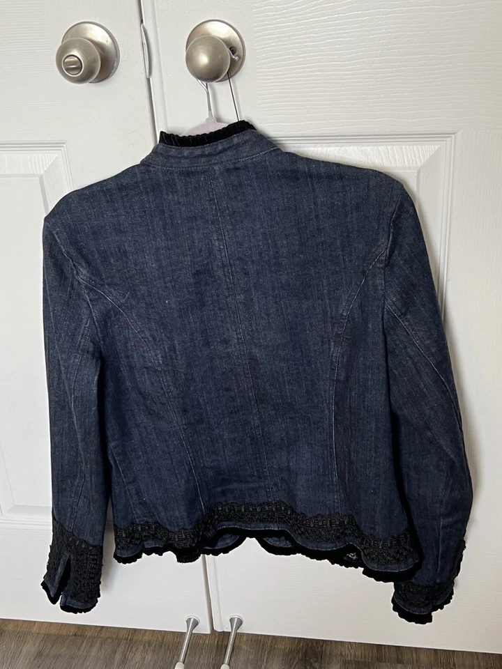 Chaqueta Denim INC Detalles Vintage Cierre Gancho Mujer Talla Grande Foto 4 de 4
