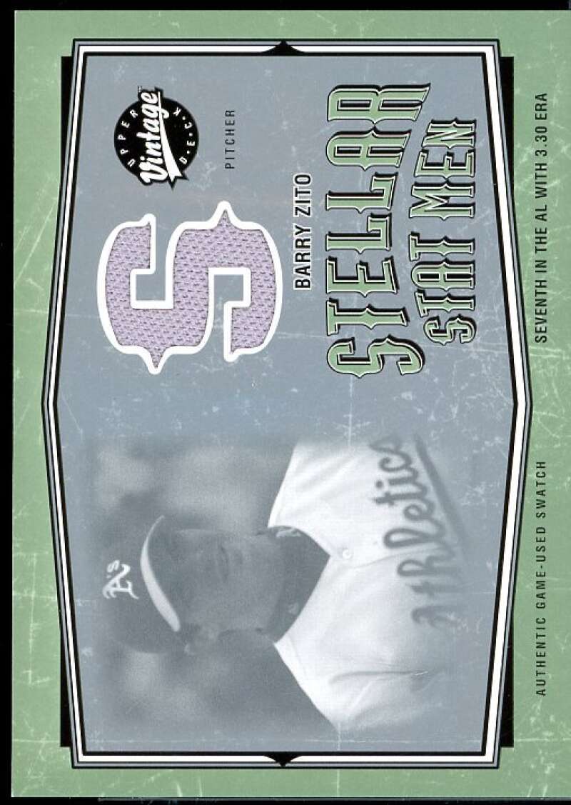 Barry Zito Card 2004 Upper Deck Vintage Stellar Stat Men Barry Zito Card 2004 Upper Deck Vintage Stellar Stat Men