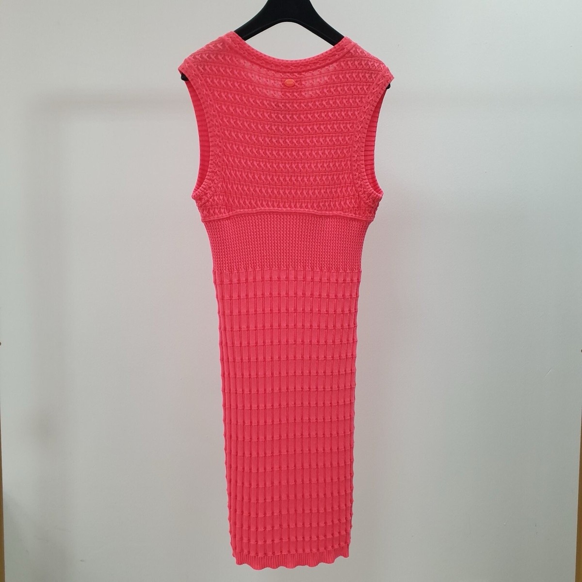 Chanel Pink Textured Knit Dress Sz.36 | eBay