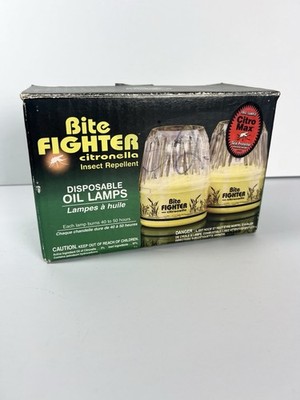 Vintage Lamplight Farms Bite Fighter Citronella Oil 40-50 Hour Deck Lamp Unused
